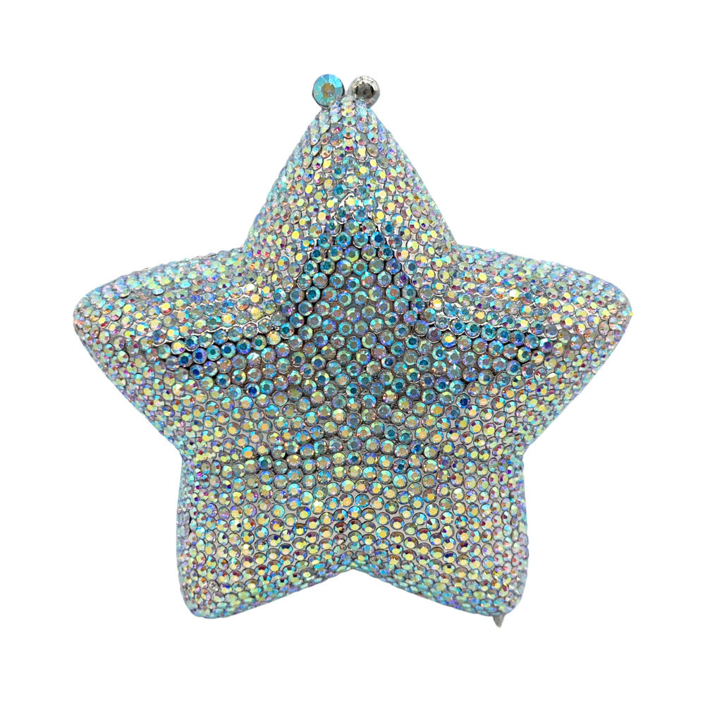 Little Star Studded Full Diamond Handbag with Colorful Gradient