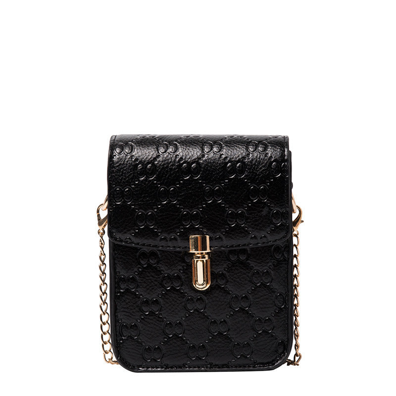Snakeskin One-Shoulder Lock Bag for Women
