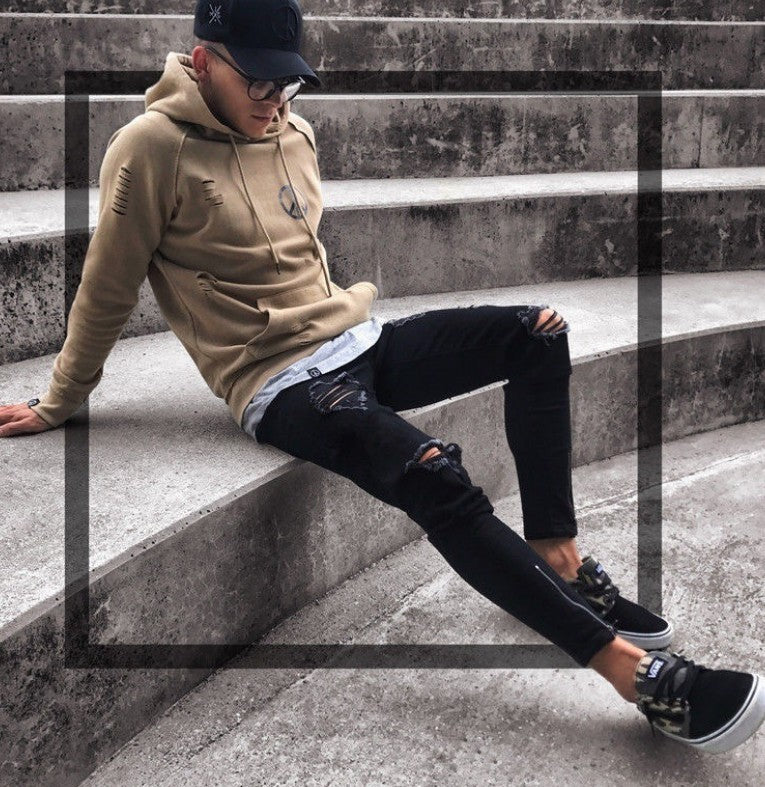 Streetwear Ripped Jeans with Size Options S-4XL