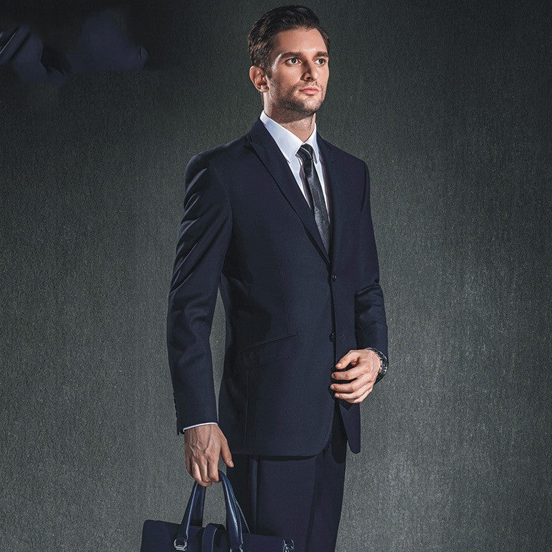 Men's Slim Wool Casual Business Suit - England Style