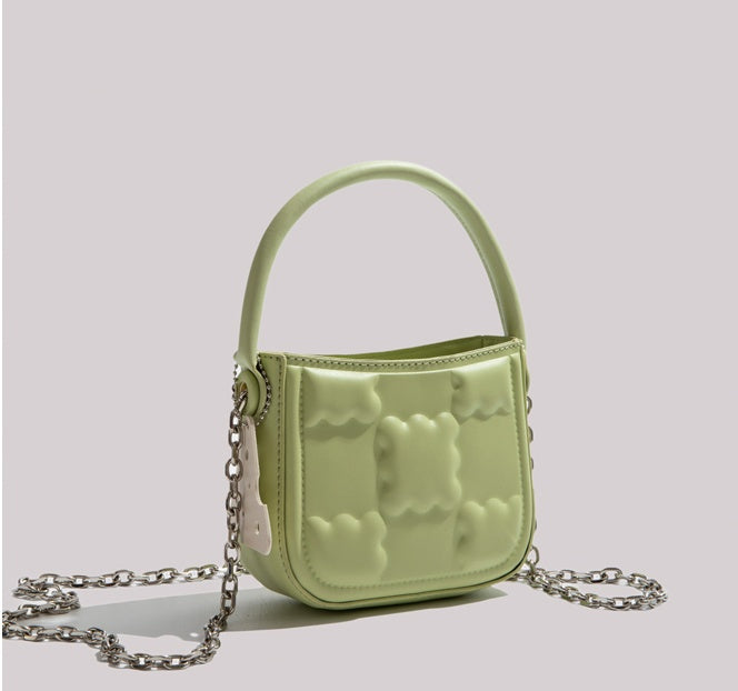 Sac carré en PU pour femme avec fermeture magnétique et bandoulière unique