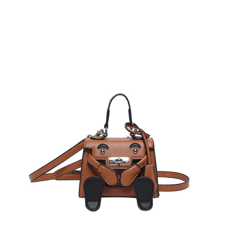 Kelly Mini PU Leather Messenger Bag with Lock Closure