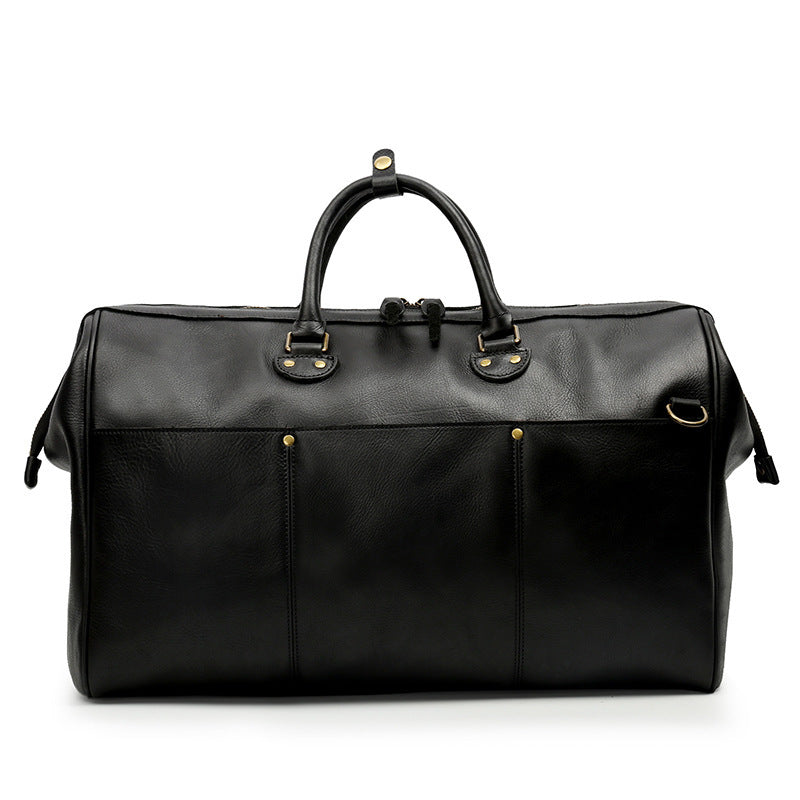 Men's Large Capacity Genuine Leather Travel Bag Cowhide Waterproof
