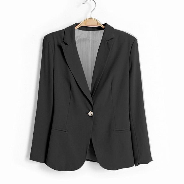 Blazer noir formel pour femme, tailleur de travail
