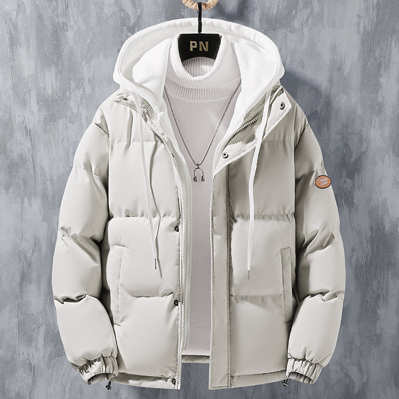 Men's Winter Hooded Windproof Thickened Two-Piece Cotton Jacket