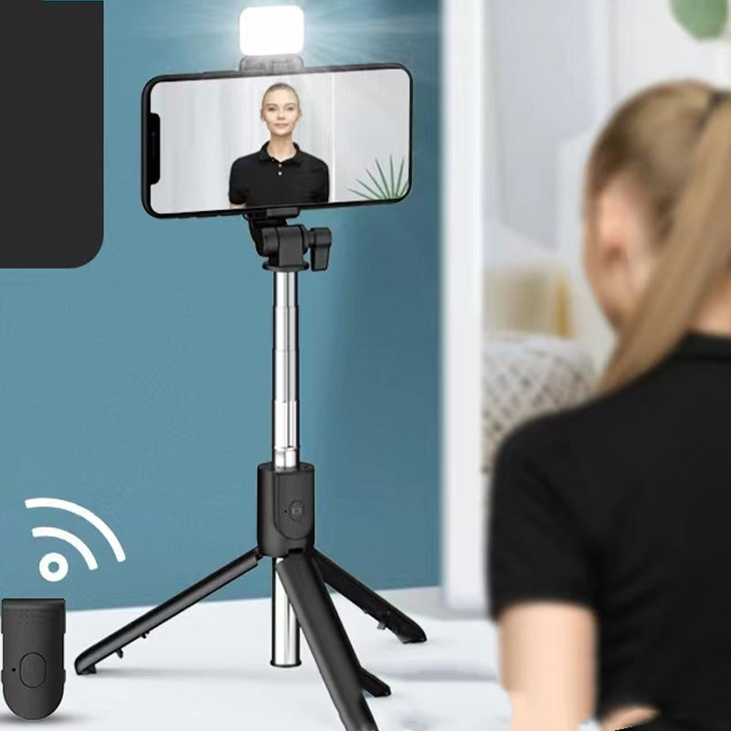 Bluetooth Selfie Stick with Tripod for Mobile Phones, Adjustable 26.4" Stainless Steel, Black White Pink Dark Green