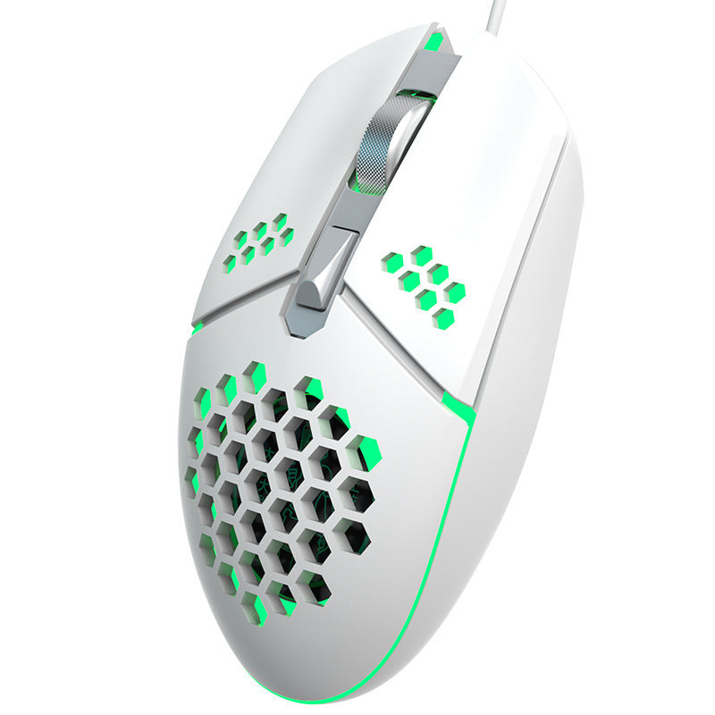 Souris Gamer Mécanique avec Trou de Refroidissement, 6 Boutons, 4 Niveaux de DPI, Filaire USB, 123x65x38mm