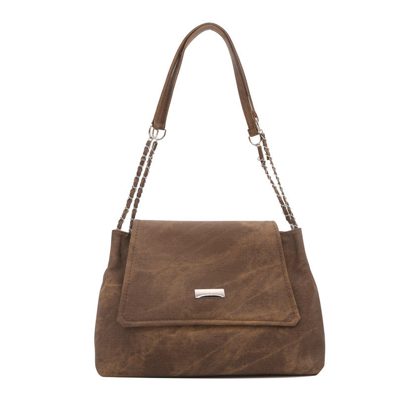 Women's Large Capacity Stylish PU Chain Crossbody Bag 28.5x20x9cm