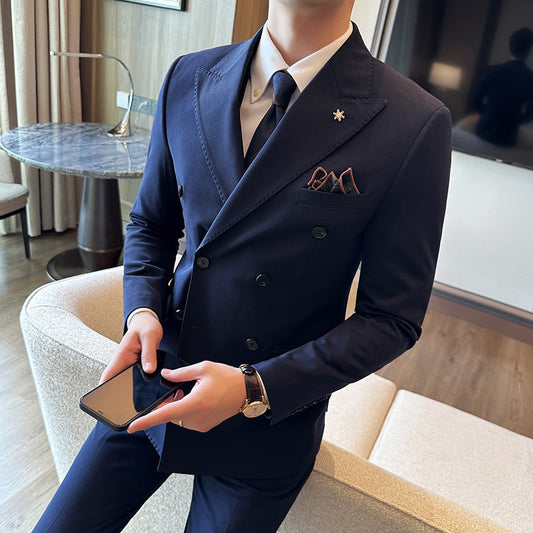 Business Slim Fit Casual Two-piece Suit
