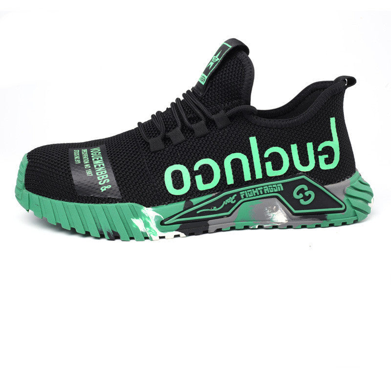 Breathable Flyknit Kevlar Steel Toe Midsole Safety Shoes