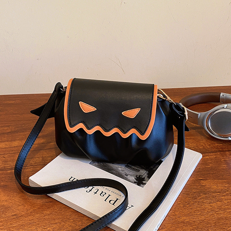 Sac bandoulière citrouille d'Halloween amusant en dessin animé PU