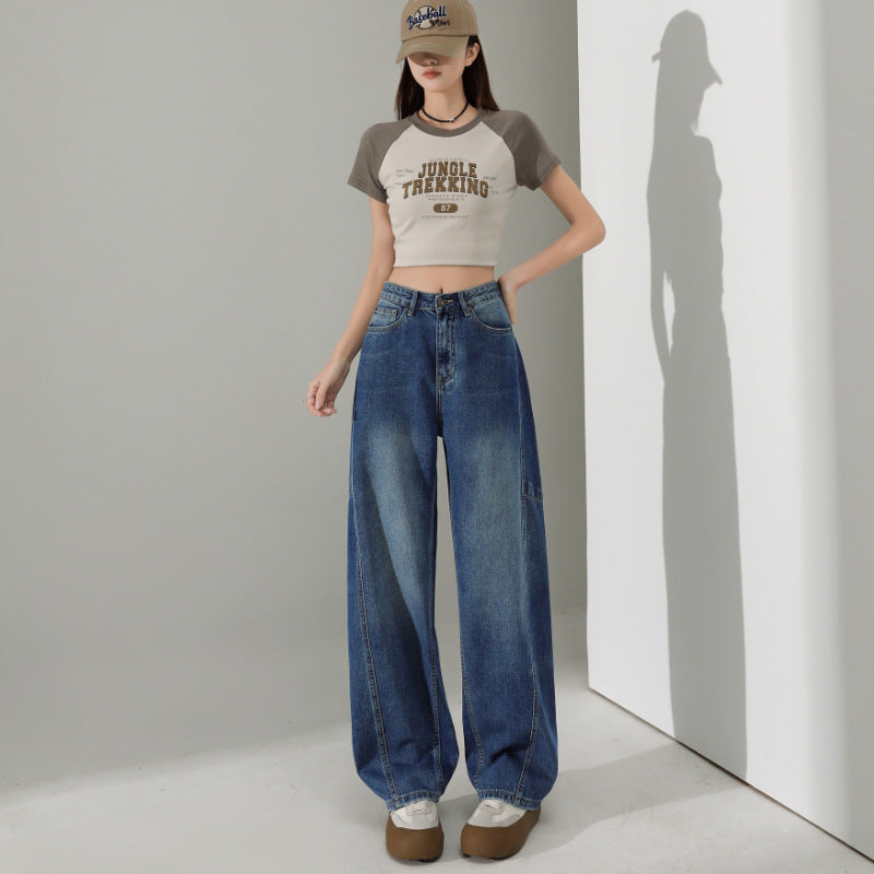 Jean Large Taille Haute Ample pour Femme