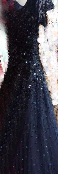 Host Evening Gown Sequin Beading Cocktail Dress in Organza Polyester