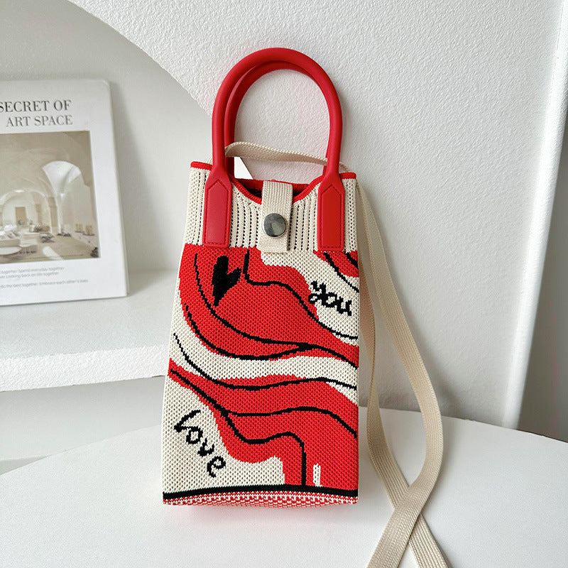 Knitted Mini All-match Small Portable Shoulder Bag