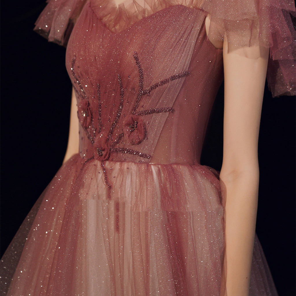 Robe de mariée coréenne dégradée rouge avec bandage pour femmes, tailles XS-L