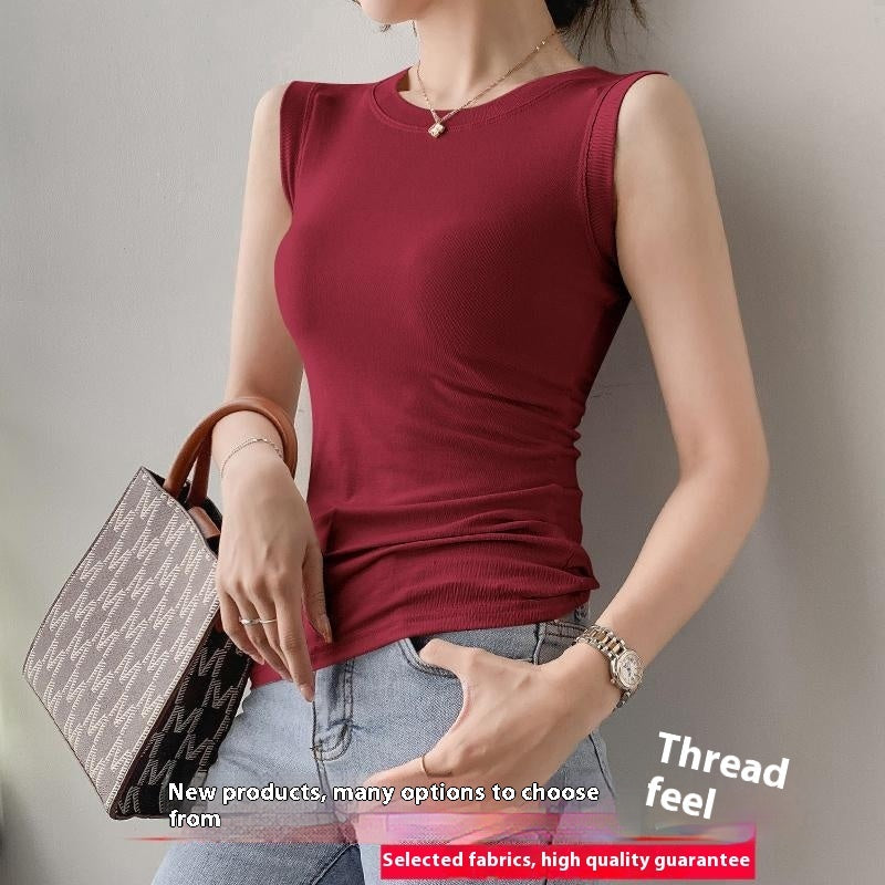 Round Neck Vest Women's Inner Comfortable Bottoming Shirt Top