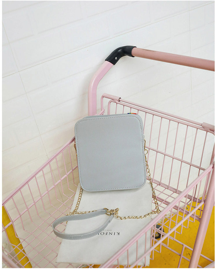 Fashion Women's PU Camera Shoulder Bag Small Square Diagonal Zipper