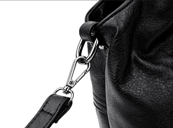 Lightweight Splicing Soft Leather Large Capacity Fashionable Mother Bag