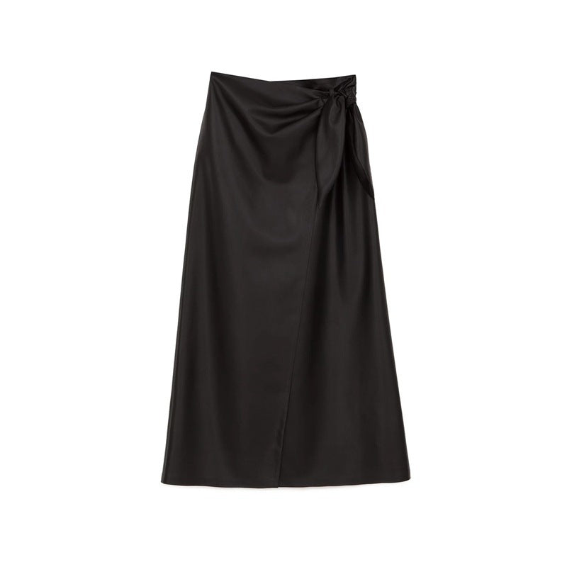 PU Leather A-Line Skirt
