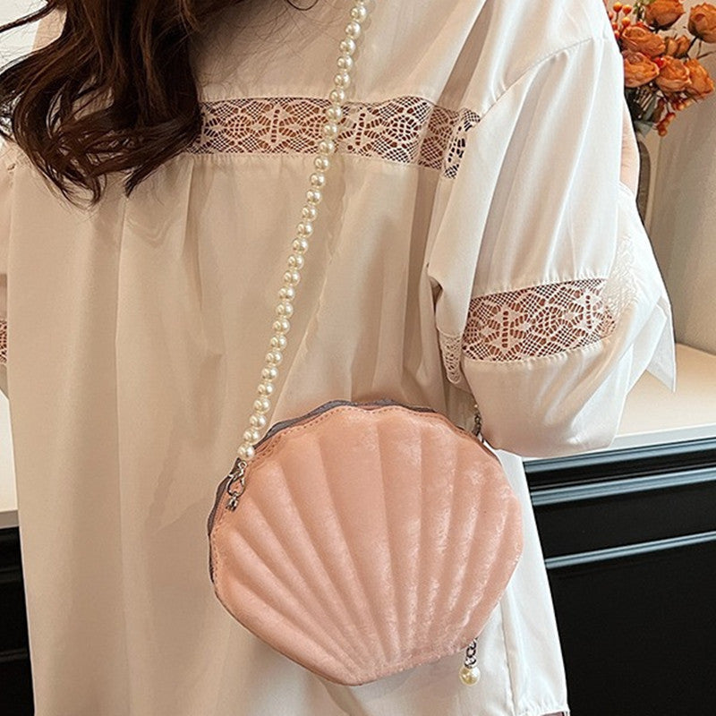 Shell Fashion Women's PU Shell Crossbody Shoulder Bag with Chain