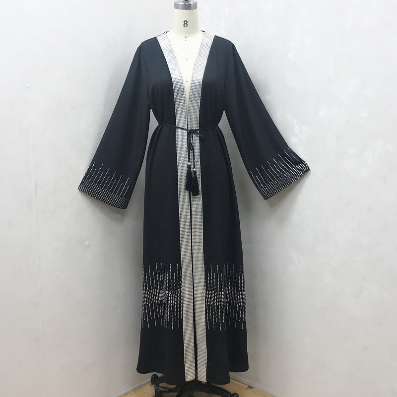 Cardigan Robe With Diamonds And Hot Diamond Arabian Women’s Dress
