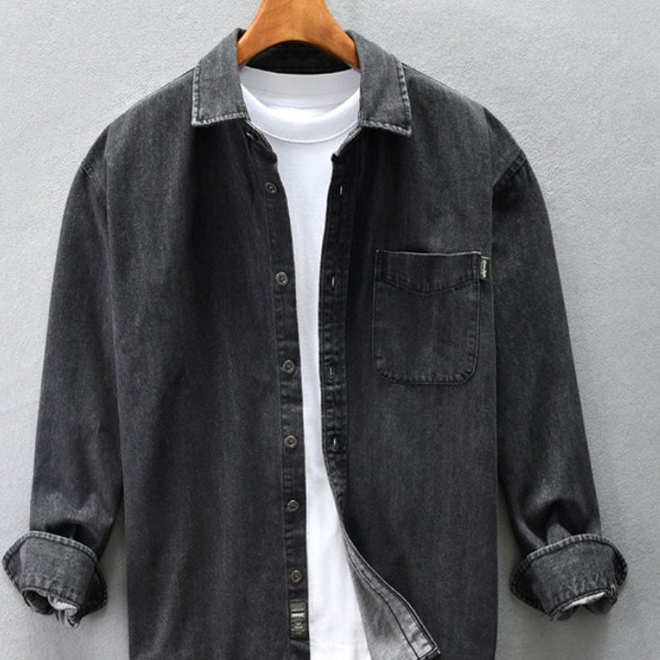 Chemise-manteau de cowboy pour homme, automne-hiver, décontractée, polyvalente, en polyester