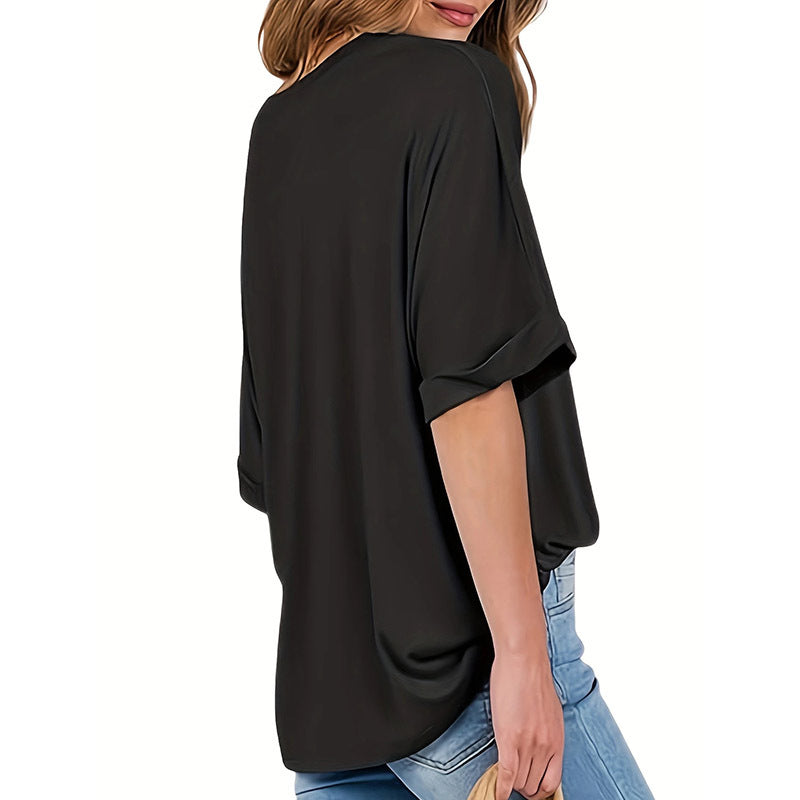 3 Pcs Women Oversized T-Shirt Short Sleeve Crew Neck Tee Tops Summer Casual Loose Tee T-Shirt