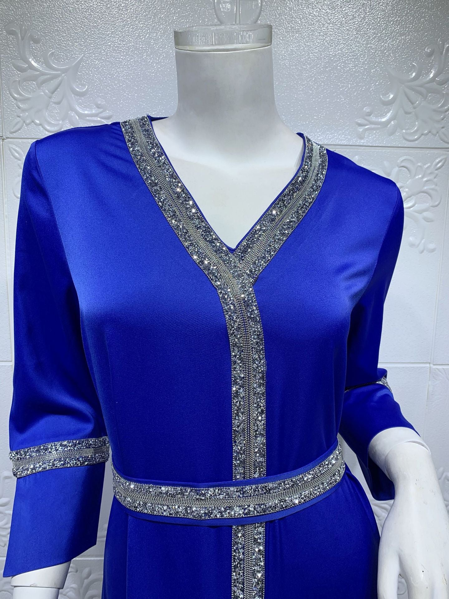 Turkish Long Muslim Women's Dress Polyester Fiber