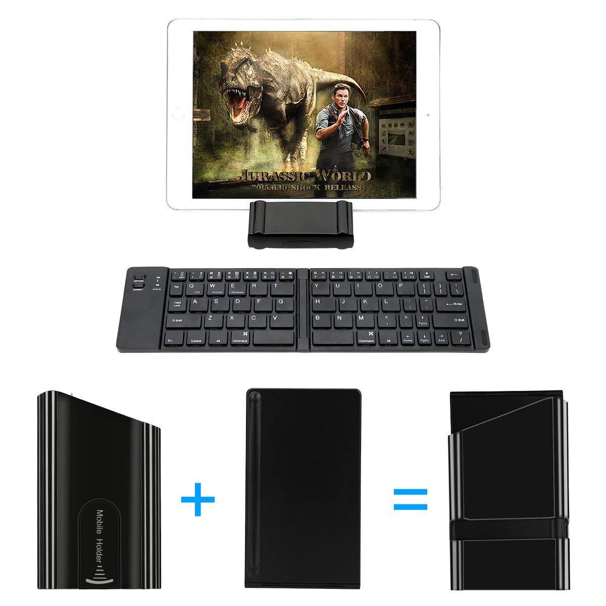Foldable Metal Bluetooth Wireless Keyboard Compact & Portable