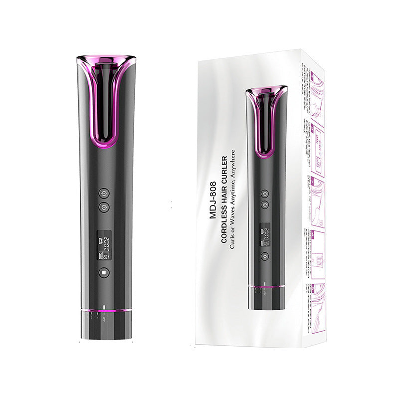 Automatic USB Cordless Wireless Ceramic Hair Curler 16-20MM Tourmaline Curling Iron Wand