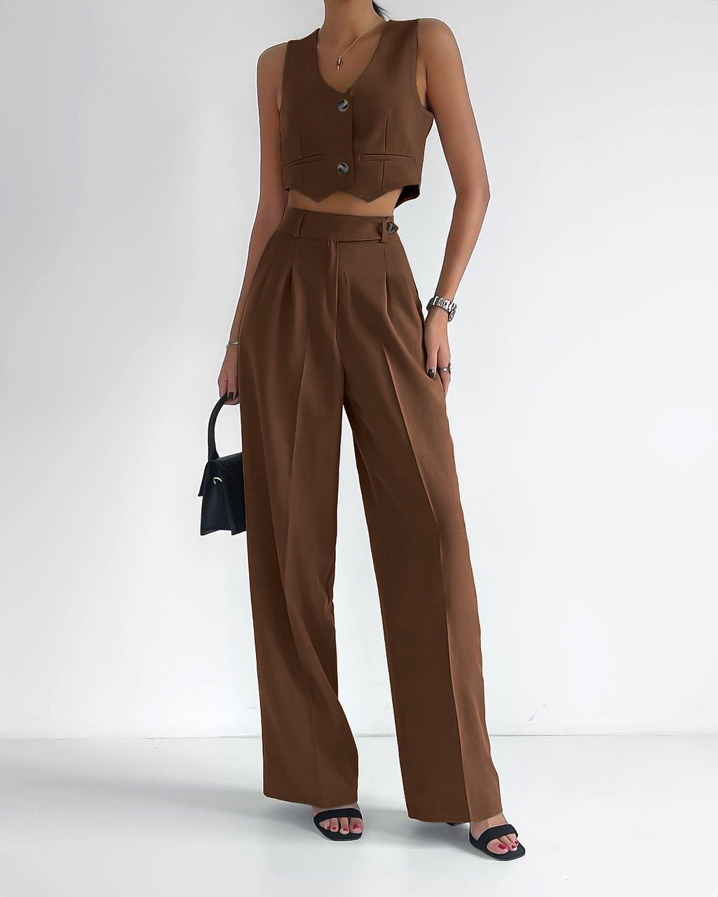 Women's Casual Slim Fit Pure Color Suit Cotton Temperament