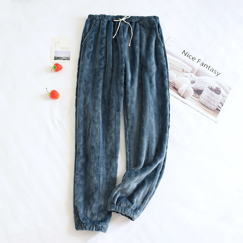 Plus Size Women's Loose Flannel Pajama Pants