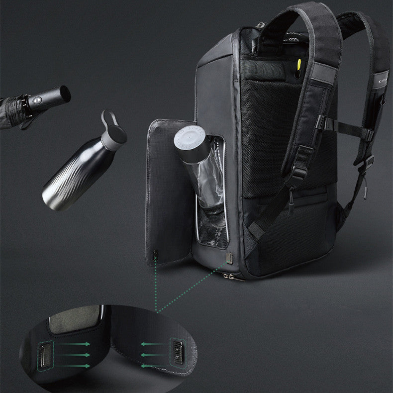 Men's Waterproof Anti-Theft Commuter Backpack 23L Polyester Fiber