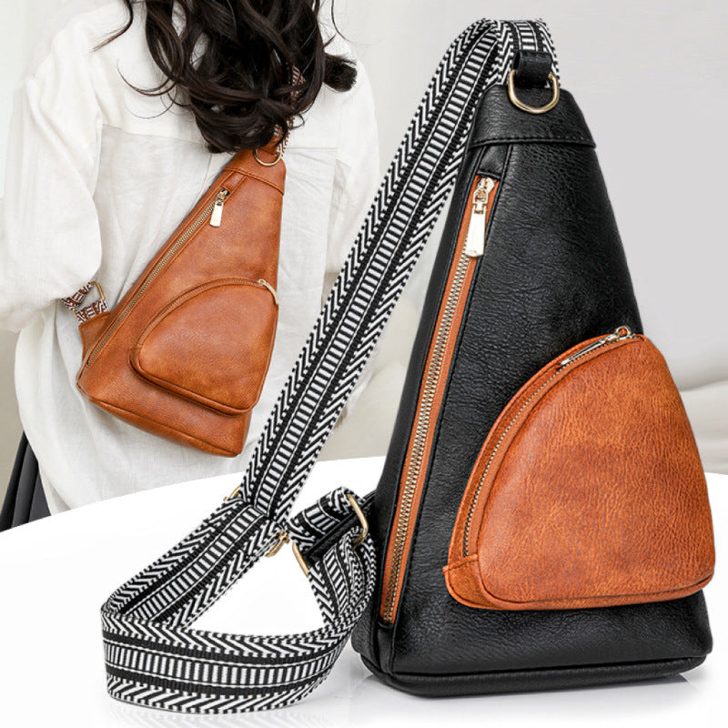Sac Rétro en PU de Haute Qualité pour Femmes - Marron, Noir, Blanc