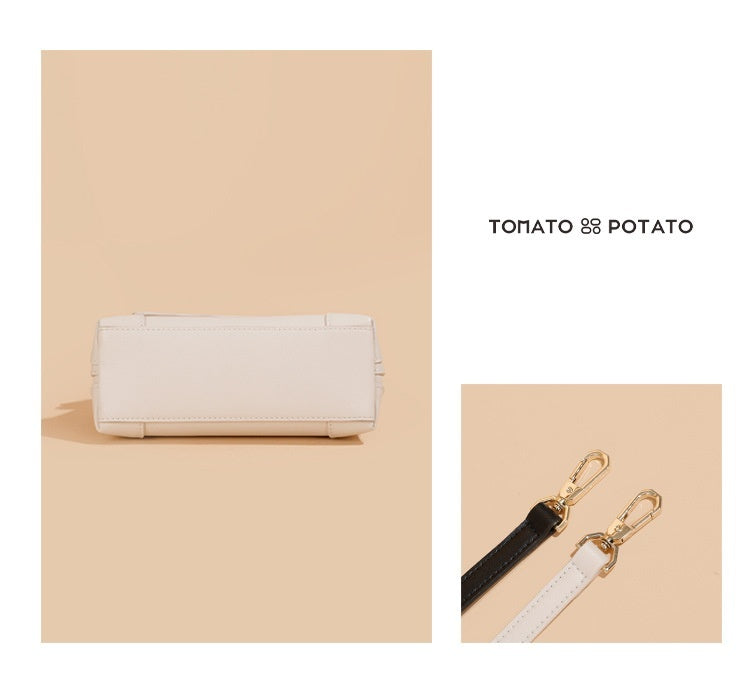 High-Grade Genuine Leather Small Square Crossbody Bag for Women – Spring Style