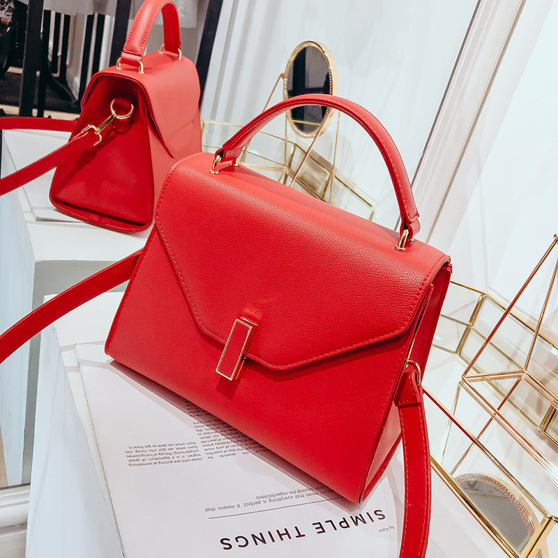 Simple lock handbag handbag fashion wild platinum bag tide shoulder female