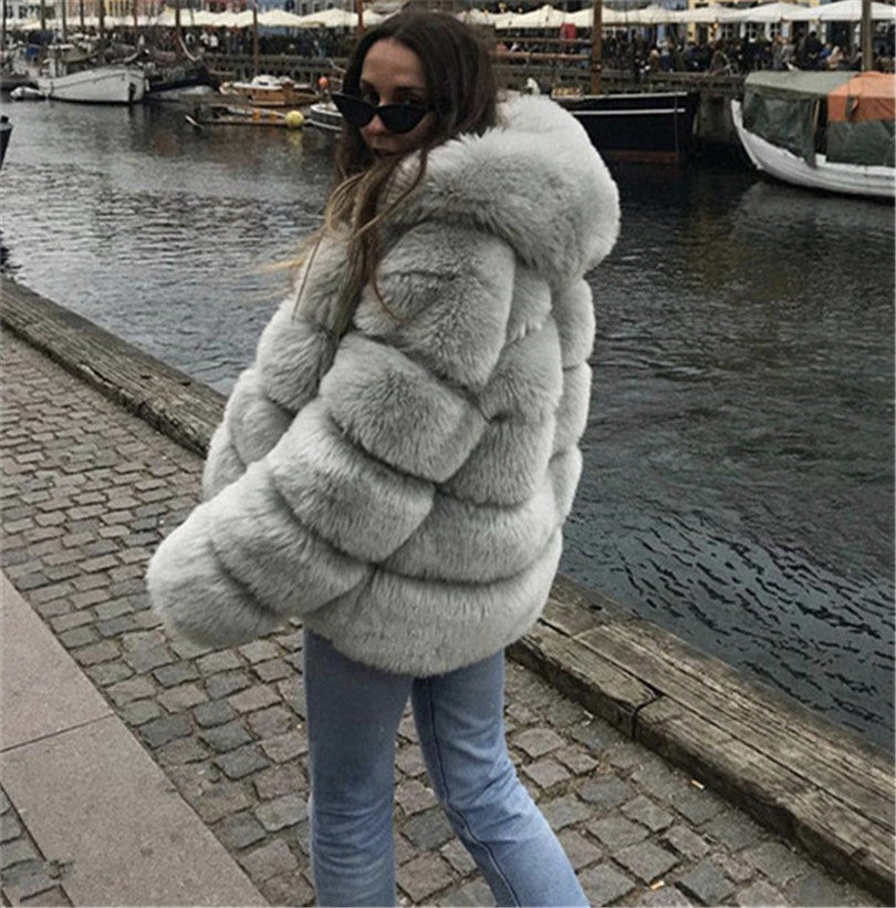 Black Faux Fur Jacket in Multiple Sizes and Colors
