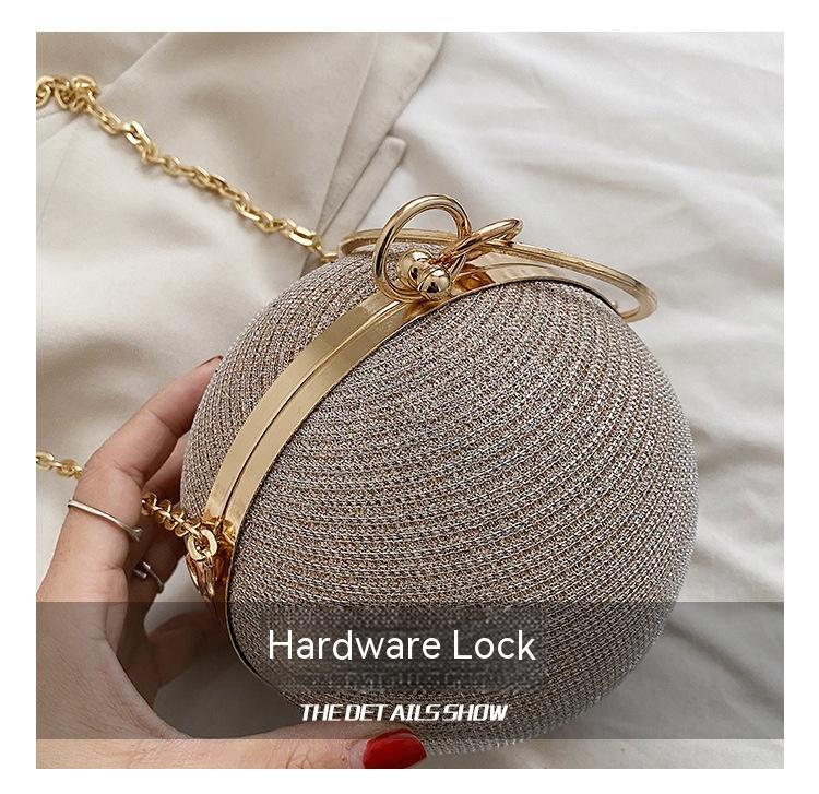 Shiny Rhinestone Coin Purse Ring Dinner Bag