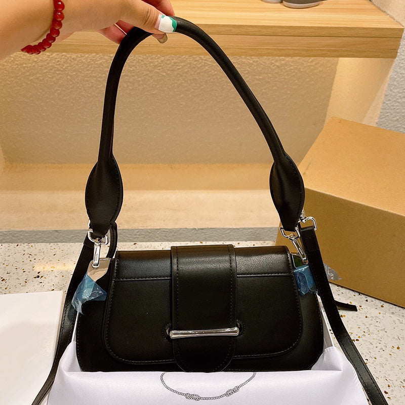 Sac à bandoulière en cuir de petite taille pour femmes style rétro européen et américain 28x14x5cm