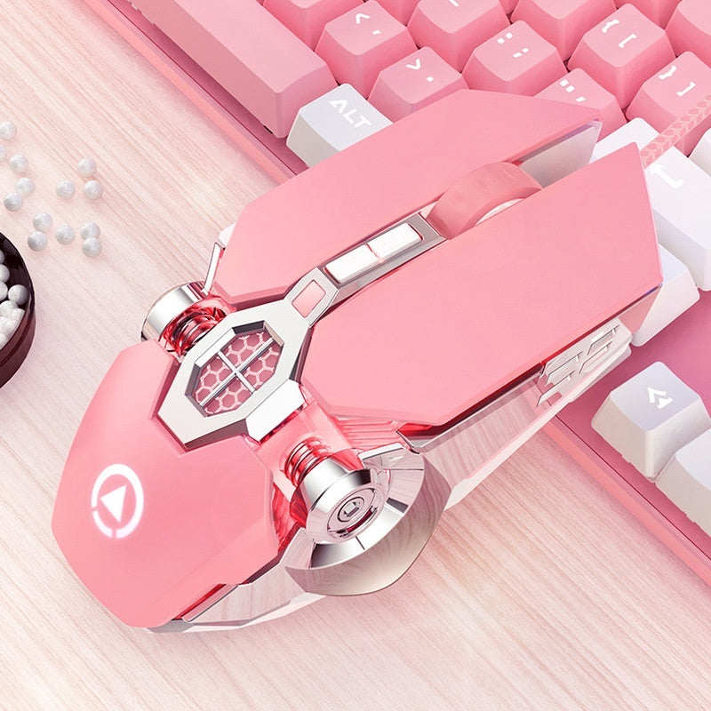 Wired Gaming Mouse with LED Light-Emitting Macro & Mute Function USB