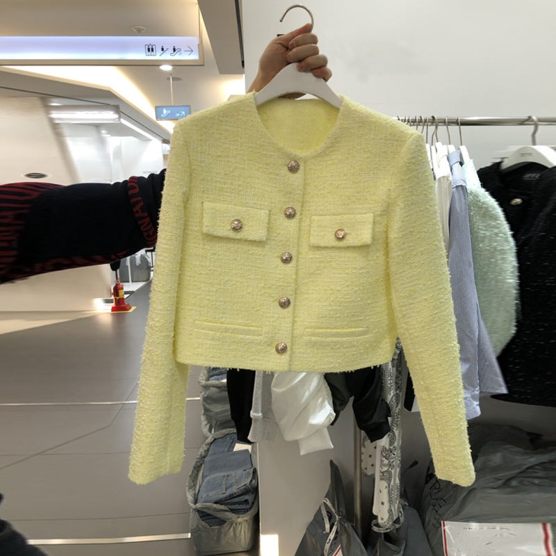 Little Fragrant Temperament French Ladies Tweed Blouse Women