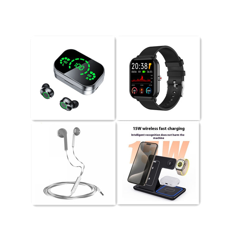 TWS Wireless Earbuds with Smart LED Display & Breathing Light Effect