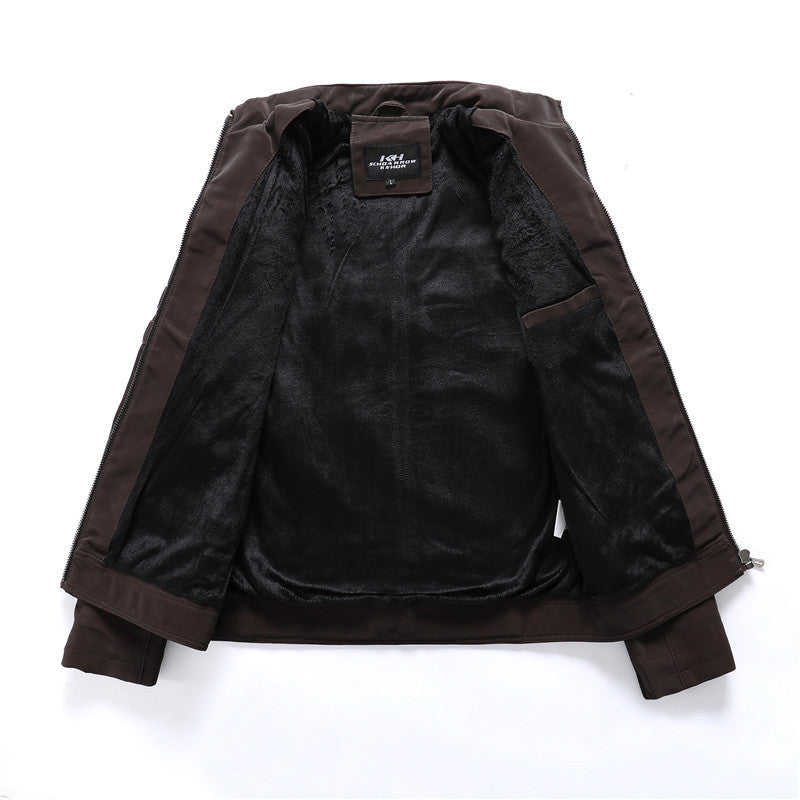 Men's Fashion PU Leather Jackets Coats