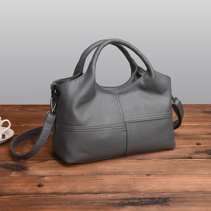 Lightweight Soft Leather Large Capacity Mother Bag