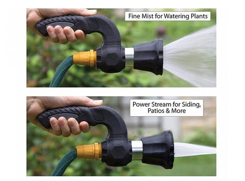 Mighty Power Hose Blaster Nozzle with 5 Spray Settings for Lawn, Garden & Car Washing