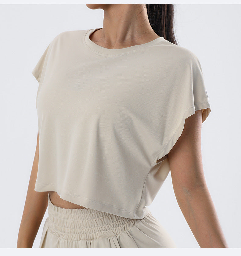 T-shirt fin minimaliste à séchage rapide pour femme