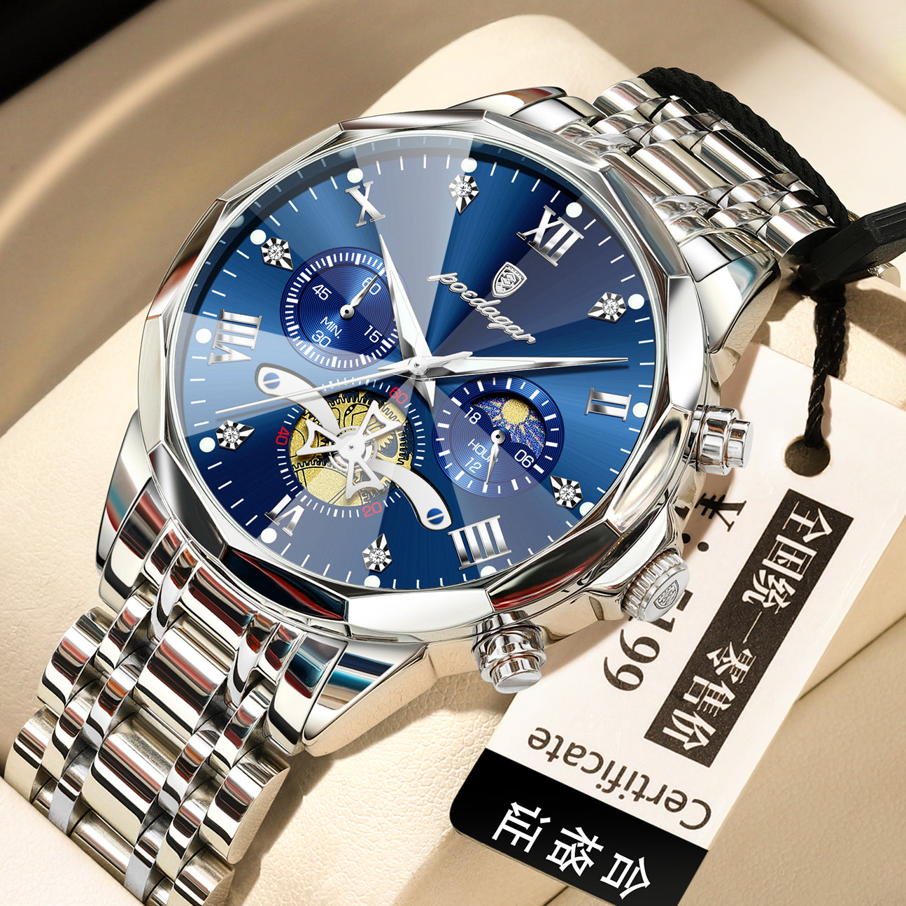 Waterproof Luminous High-End Multifunctional Men's Alloy Quartz Watch