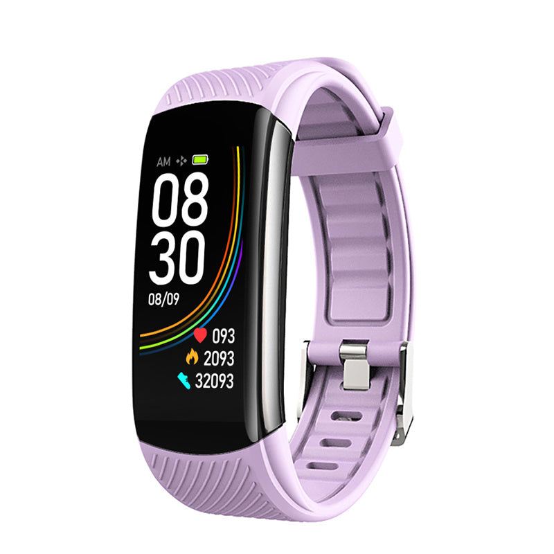 Black Multifunctional Waterproof Smartwatch with Temperature Sensor