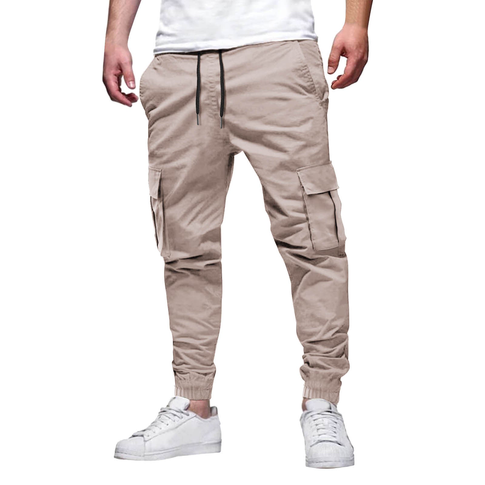 Men's Multi-Pocket Drawstring Japanese Leisure Overalls Cotton