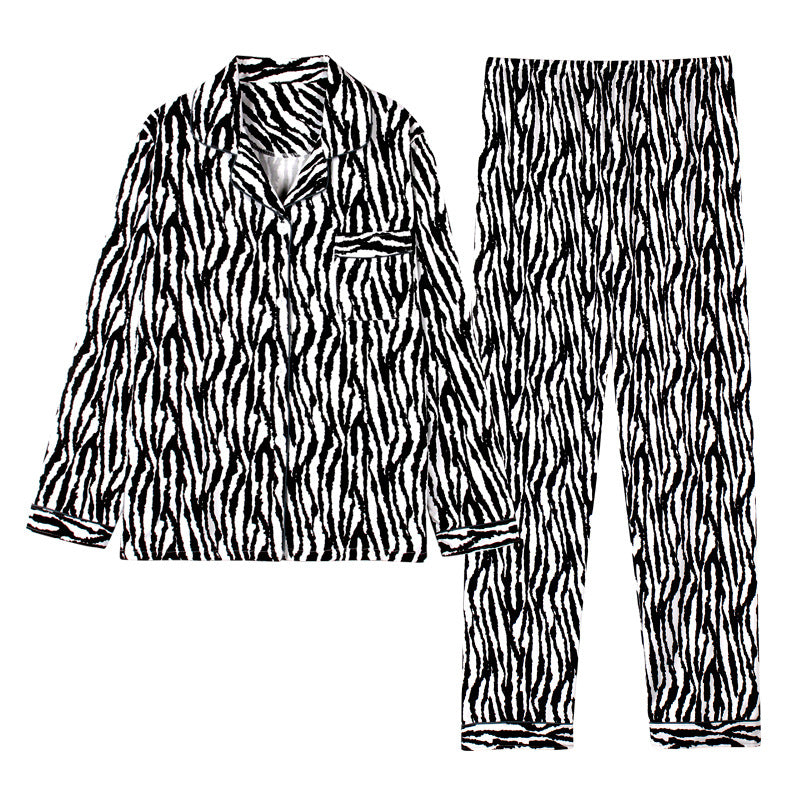 Pyjama femme, cardigan à manches longues et col à revers, ensemble deux pièces, grandes tailles